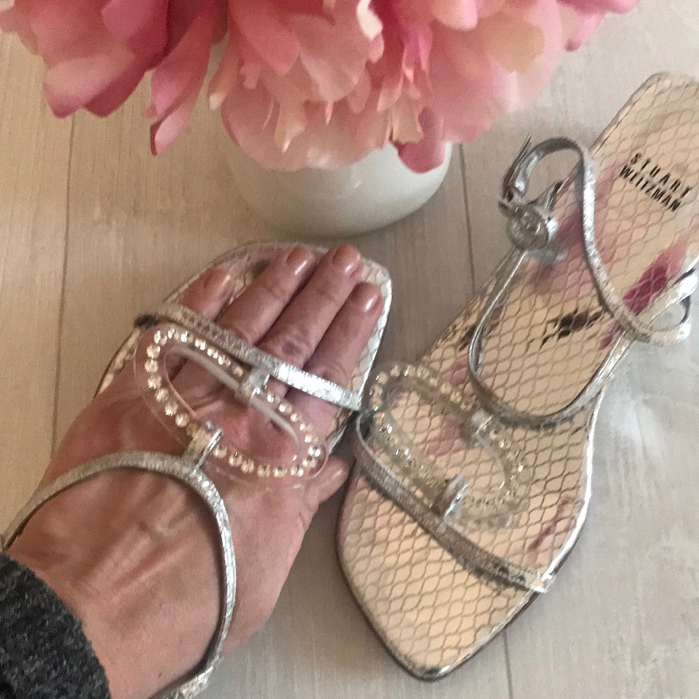 Stuart Weitzman lucite sandal